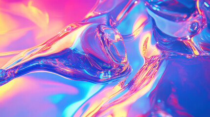 Vibrant abstract shapes with modern aesthetic in vivid colors