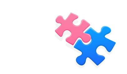 Obraz premium Colored puzzle pieces, fragments of game mosaic. Vector illustration