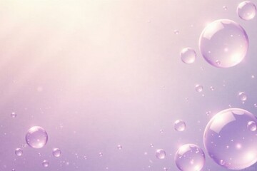 Lavender-hued spheres float serenely on a soft, ethereal background, creating a calming and dreamy visual effect.