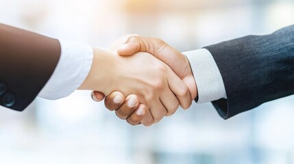 A Close-Up Shot of a Business Handshake Symbolizing Partnership, Agreement, and Collaboration in the Modern Workplace.