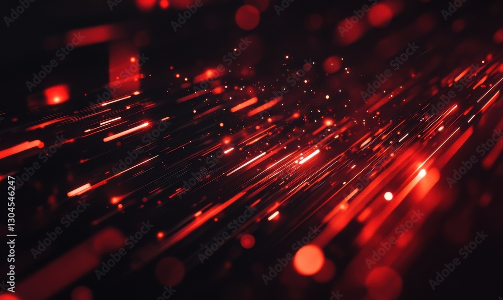 Poster abstract futuristic data stream with glowing lines and dynamic flow, representing innovation and dig