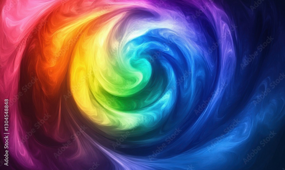 Poster abstract swirl of vibrant liquid colors blending seamlessly, illuminated by soft gradients to create