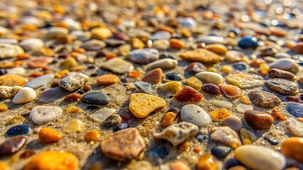 Exposed Aggregate Concrete Driveway Texture: Small Stones & Pebbles in Cement