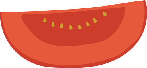 Hand drawn illustration of red tomato