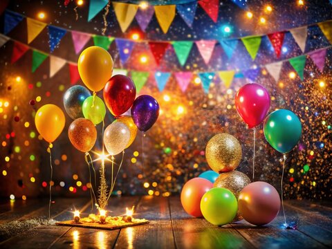 Festive 50th Birthday Party: Sparkling Lights & Vibrant Colors - Powered by Adobe