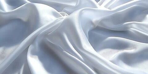 Obraz premium Opalescent waves of fabric, a serene texture with a tranquil movement