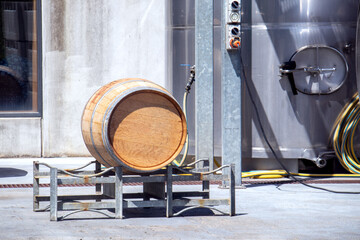 small wine production. winery. wine equipment.