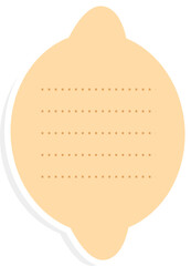 Lemon Shape Notebook Sheet
