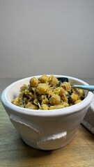 Moroccan chickpeas with spices and homemade canned lemons