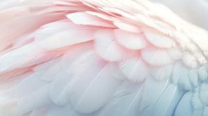 Obraz premium Pastel Pink and White Feathers: A Serene Close-Up