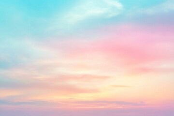 Obraz premium Pastel sky with soft clouds at sunset.
