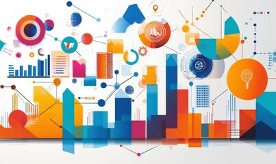 Obraz premium Business backgrounds, business graphics with advanced technology and future development research feel.