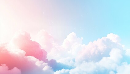 Pastel-colored cloudscape at sunrise.