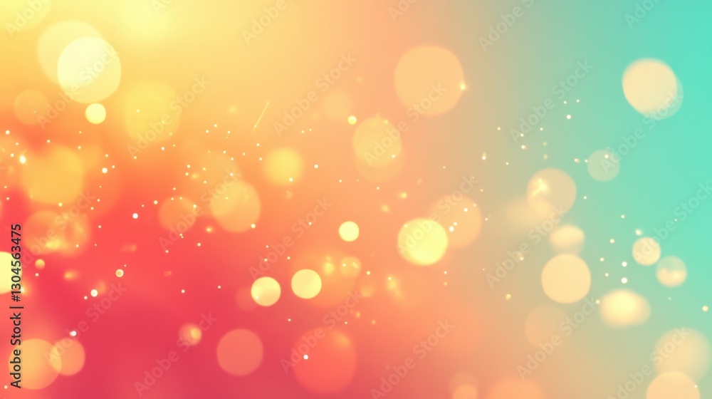 Poster vibrant bokeh lights on a gradient background creating a soft and dreamy atmosphere with warm and co
