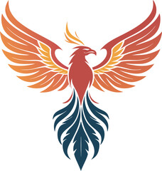 phoenix bird vector logo icon royalty free image