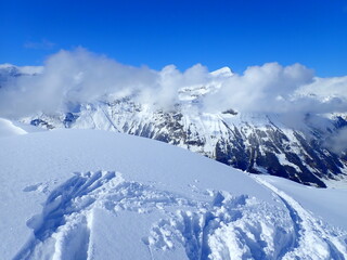 Fototapeta premium skitouring destination rauris valley in winter
