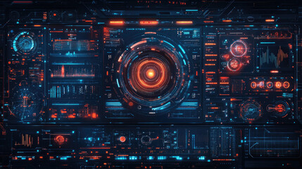 Cutting-Edge Holographic Interface in a Sleek Technology Environment.