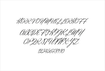 Herr Von Muellerhoff font for logo and headline. Isolated vector typeset