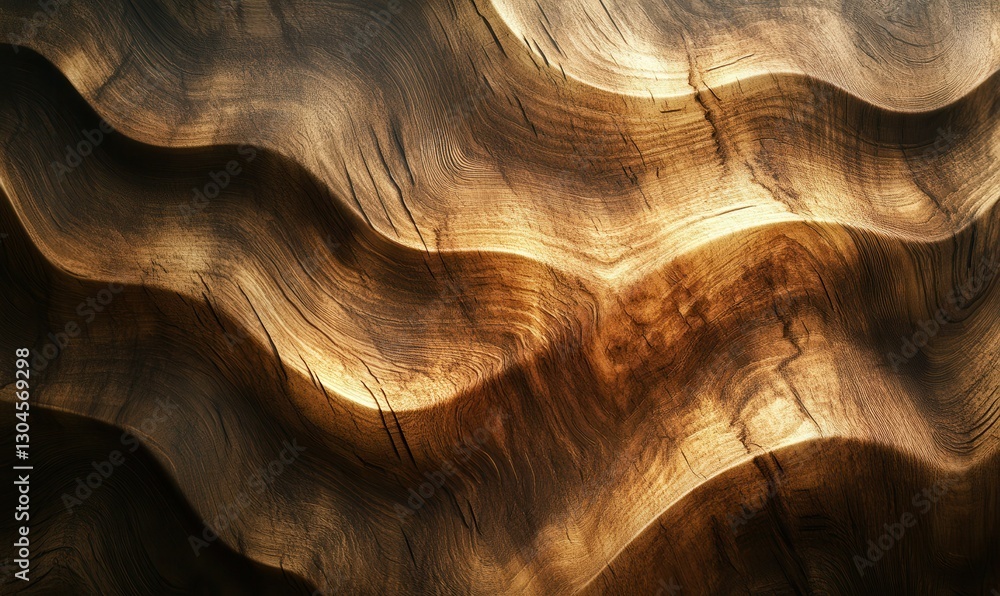 Poster elegant wooden texture illuminated by warm natural light forming rich patterns and earthy tones crea