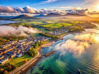 Bangor County Down Aerial Drone Photography: Double Exposure, Coastal Views, Northern Ireland Landscape