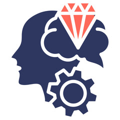 Mind glyph color icon
