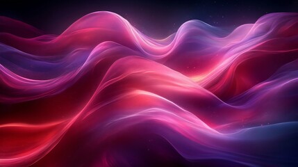 Abstract Vibrant Waves Flowing Dynamically Pink Purple Light. AI Generated