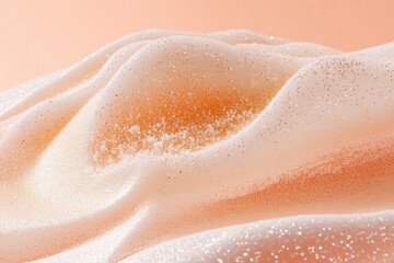 Obraz premium Minimalist Abstract Background With Shimmering Golden Light and Soft Pastel Pink Gradient Creating a Serene Atmosphere