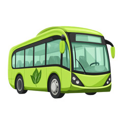 Eco-friendly bus promoting sustainable transportation options