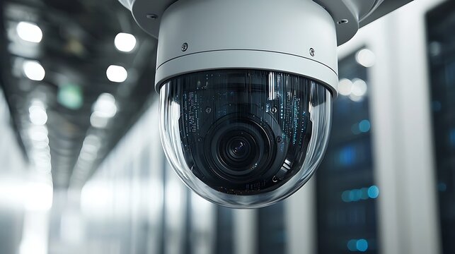 Surveillance Camera Monitoring Server Room