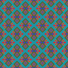 seamless geometric pattern drak green color