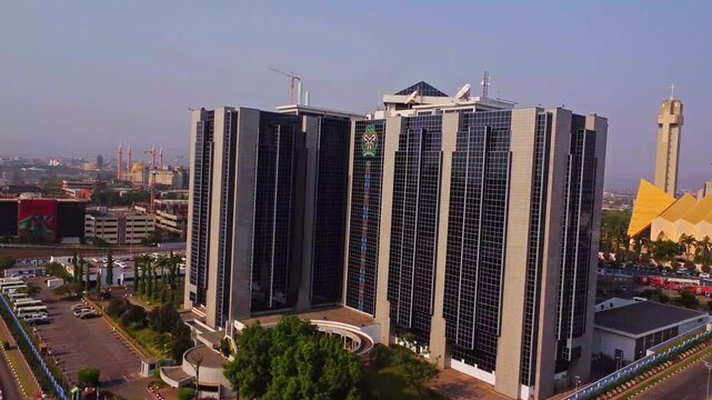 Beautiful aerial view of the FIRS headquarters office building in Abuja, Nigeria