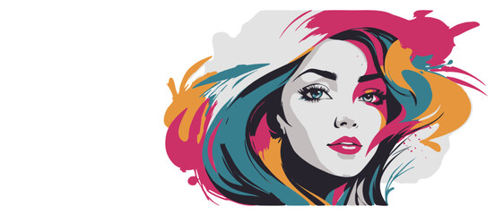 Colorful Abstract Woman Portrait - International Women's Day Celebration Art