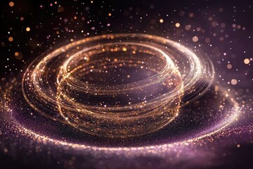 Glowing Neon Planet With Rings in Electric Colors Floating in a Cosmic Background for Artistic Inspiration
