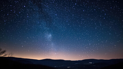 Fototapeta premium A clear night sky filled with countless stars