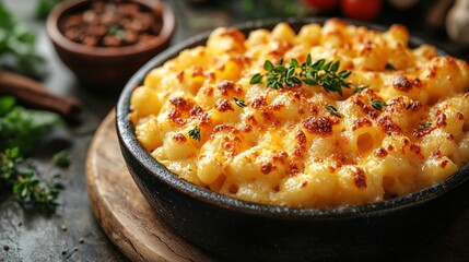 Creamy Cheesy Mac and Cheese in Cast Iron Skillet Gourmet Dish