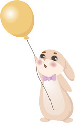 Easter Bunny And Balloon