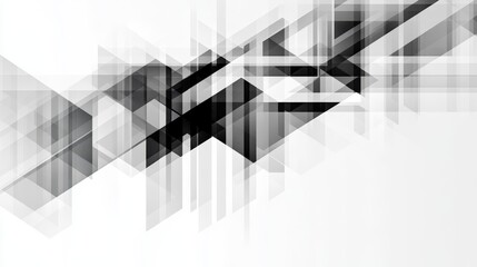 Naklejka premium Abstract Geometric Art Design with Monochrome Shapes and Lines