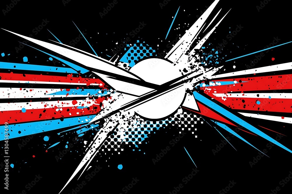 Poster dynamic abstract background with grunge elements and vibrant color bursts