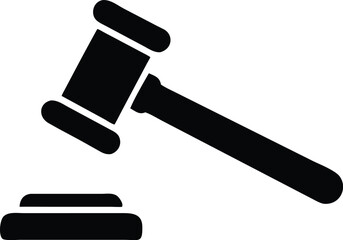 judge gavel simple icon. Vector illustration