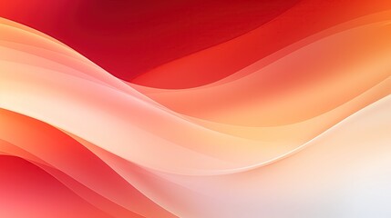 Naklejka premium Red and Orange Gradient Background with Soft Curves and Blurred Shapes. Elegant Design for Presentation, Mobile Wallpaper, and Cover Design. Light Colors and Subtle Abstract Forms