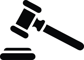 judge gavel simple icon. Vector illustration