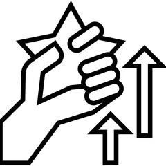 Motivation line icon