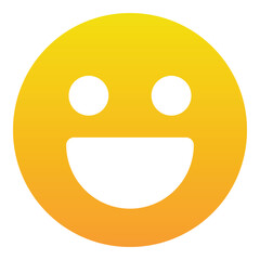 Gradient color icon, illustration for Face, emoji, Happy, smiley.