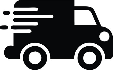 Truck delivery icon set. Fast delivery sign. Vector illustration