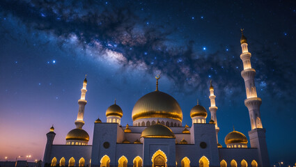 mosque in the night