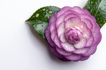 Obraz premium A dazzling red flower with tiered petals and a central bud, displaying beauty and refinement, against a transparent background
