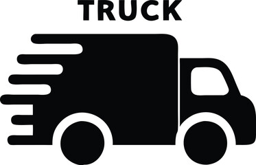 Truck delivery icon set. Fast delivery sign. Vector illustration