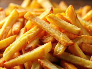 Golden-brown fries, crisp and delicious, a close-up showcasing their texture and irresistible appeal.