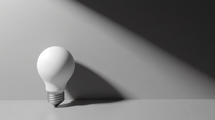 Giant Incandescent Bulb Symbolizing Innovation and Leadership on Gray Surface