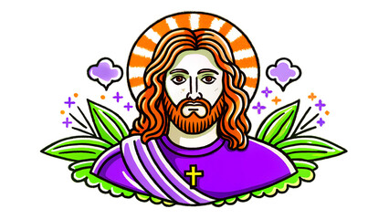 Fototapeta premium Jesus isolated on transparent background png